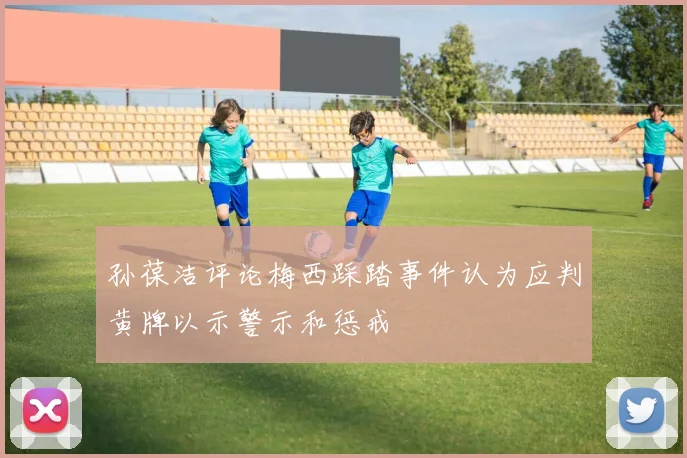 孙葆洁评论梅西踩踏事件认为应判黄牌以示警示和惩戒